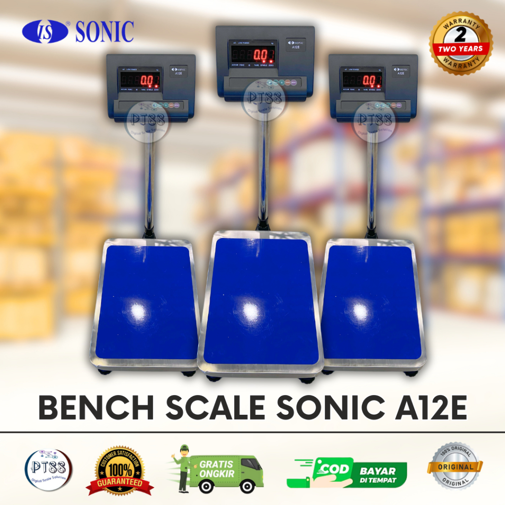 Timbangan Duduk Digital Industri Dan Expedisi SONIC A12E 200kg / Timbangan Barang Digital SONIC A12E