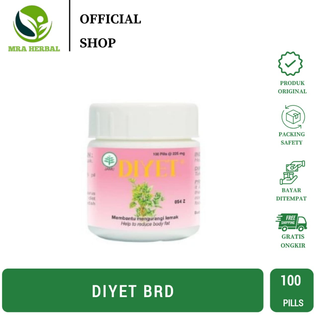 Borobudur Herbal Diyet 100 Pills | BRD Obat Pelangsing & Diet Alami