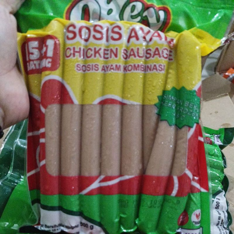 

Sosis Okey Sosis Ayam Kombinasi isi 16 pcs 500 gram