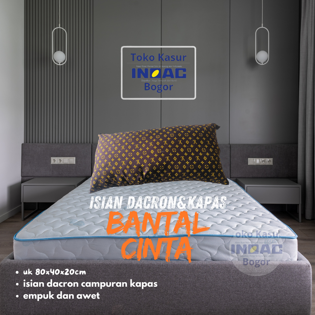 Bantal Cinta isian Dacron dan Kapas