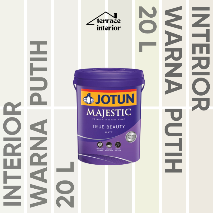 Cat Tembok Majestic Matt Interior Jotun warna Putih 20 L
