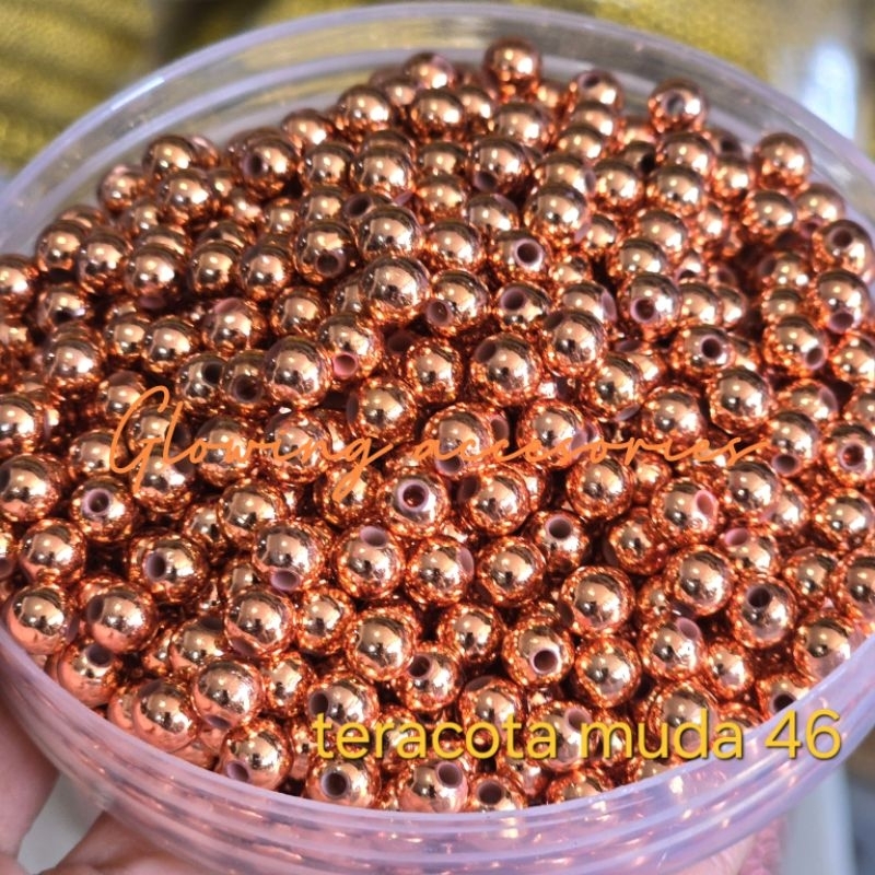 mutiara metalik jepang 4mm per 10gram MUTIARA JEPANG