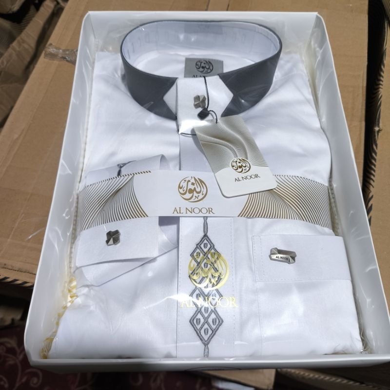 GAMIS AL NOOR BORDIR WARNA HITAM DAN PUTIH