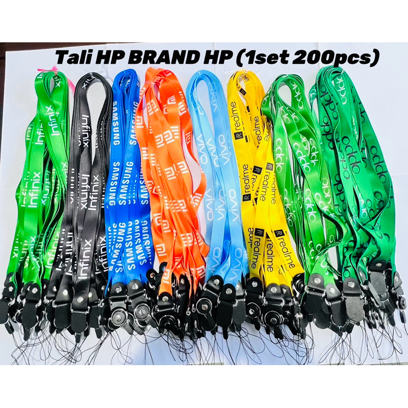 

TALI GANTUNGAN HANDPHONE /LANYARD /MOBILE STRAP /GANTUNGAN PONSEL/tali hp /tali gantungan kunci isi 200pcs perset