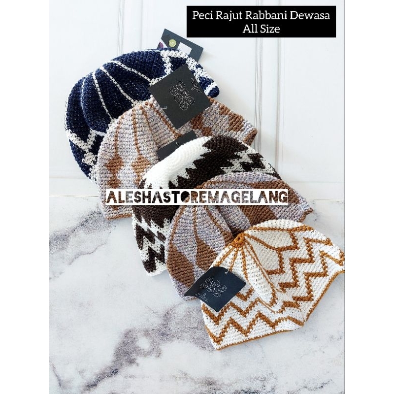 Peci Rajut Rabbani Dewasa-Bahan Rajut Elastis Lembut Nyaman Kece