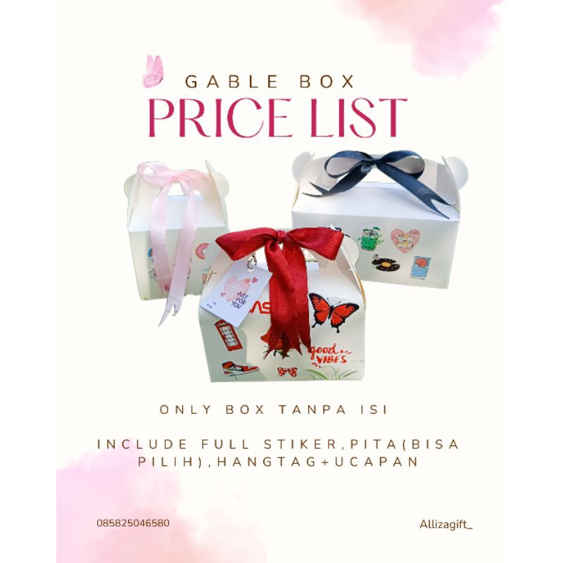 

GABLE BOX/HAMPERS/BOX KADO/GIFTBOX BY ALLIZAGIFT