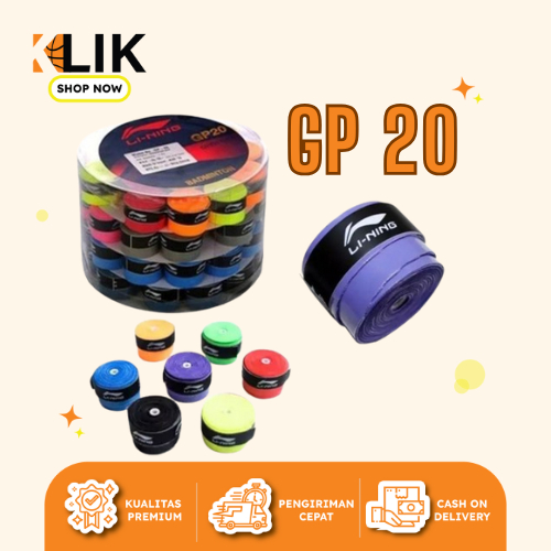 GRIP BULAT BADMINTON LINING/ PEGANGAN RAKET LINING GP20 GP 20 ORIGINAL  MURAH