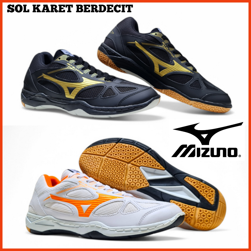 SEPATU MIZUNO BADMINTON PRIA WANITA SOL KARET BERDECIT ANTI SLIP / SEPATU OLAH RAGA BULU TANGKIS