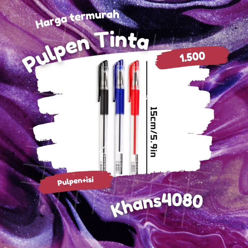 

PULPEN GEL TINTA / PULPEN AIR BERBAGAI MACAM WARNA BISA COD