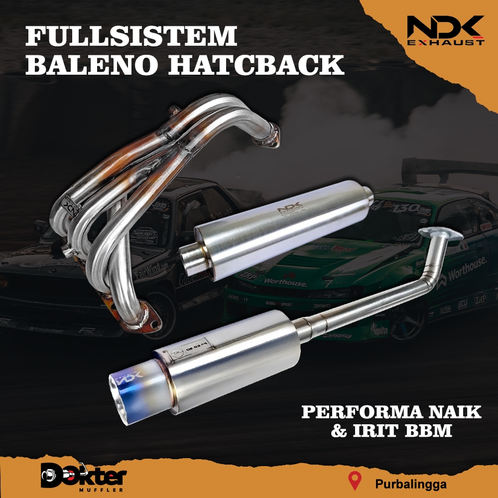 KNALPOT RACING MOBIL FULLSISTEM MOBIL SUZUKI BALENO HATCBACK NDK EXHAUST DK03V3 DK03V4 BASS ADEM KNA