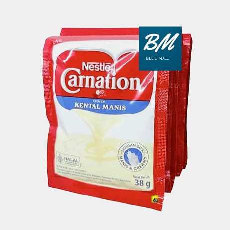 

Carnation Krimer Kental Manis Renceng ( isi 6 Sachet / 5 Gratis 1 )