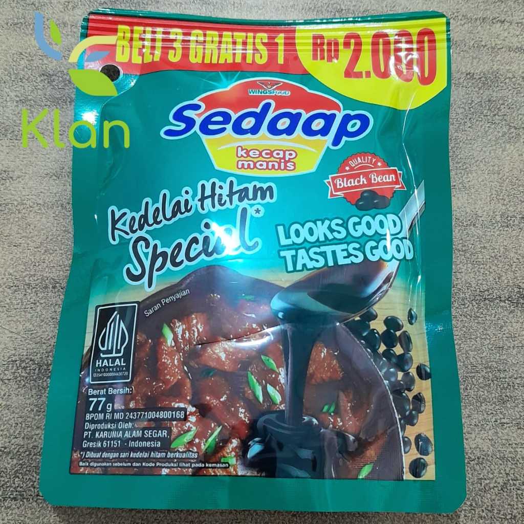 

SEDAAP KECAP MANIS KEDELAI HITAM SPECIAL 77 GR/ SEDAP KECAP (BELI 3 GRATIS 1)