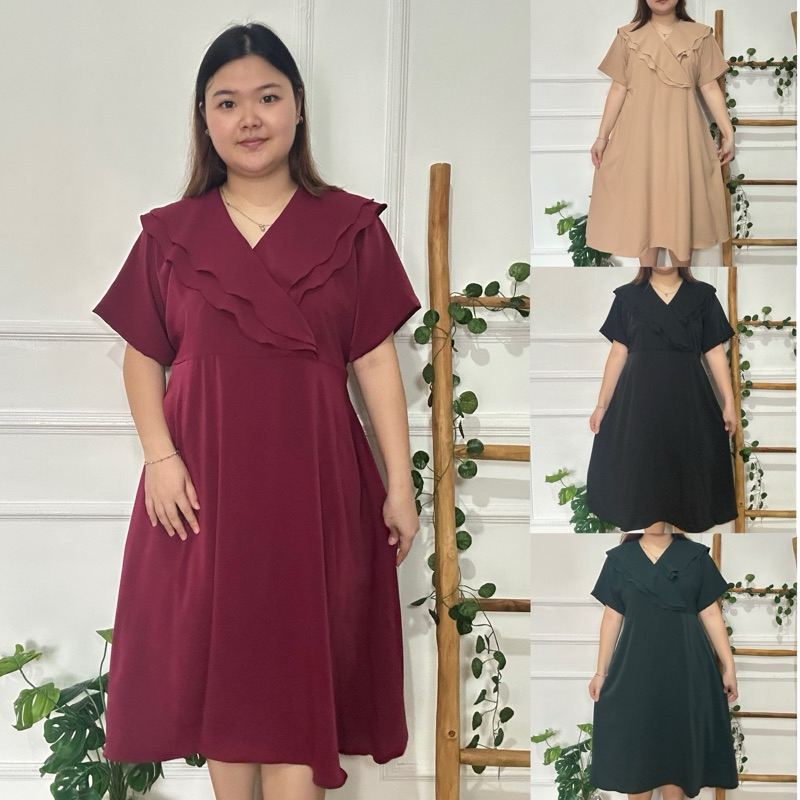 JIWON BIGSIZE DRESS PESTA LD 116-140cm
