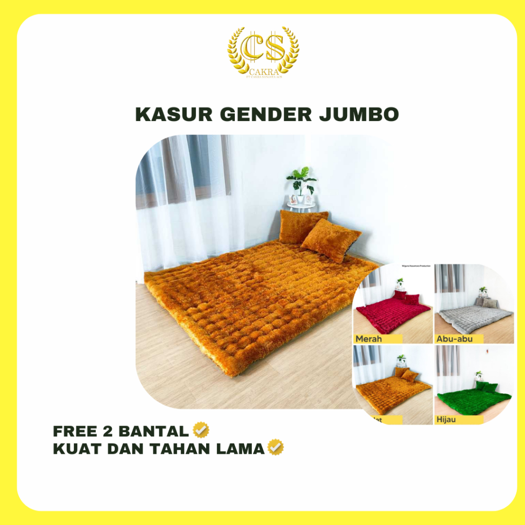 A7 Super Quality Kasur Lantai Karakter Bulu Import Uk.140x180x8cm Free 2Bantal Cantik / Kasur Gender