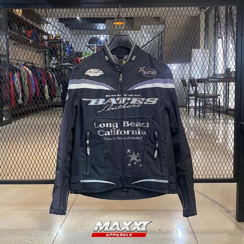 Jaket Motor Bates | Leather California Black | BB (65kg-70kg) | Original Bates Jaket Riding