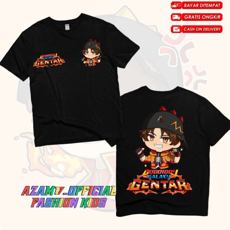 Kaos Anak Baju Anak Boboiboy Gentar Free Nama / Kaos Tshirt Boboiboy Galaxy Element Gentar