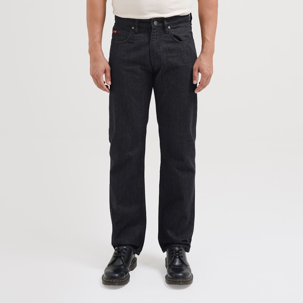 Lee Cooper Straight Fit Jeans Harry Rinse Black Rustic