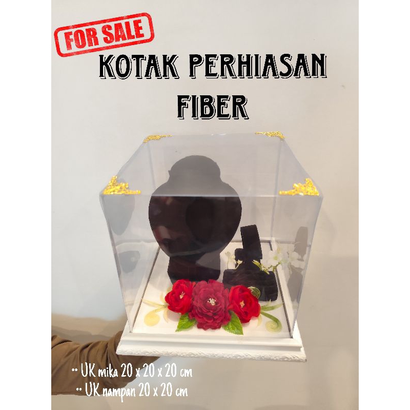 KOTAK PERHIASAN SATU SET/KOTAK KALUNG, CINCIN, GELANG/KOTAK PERHIASAN FIBER MURAH/KOTAK HANTARAN MAH