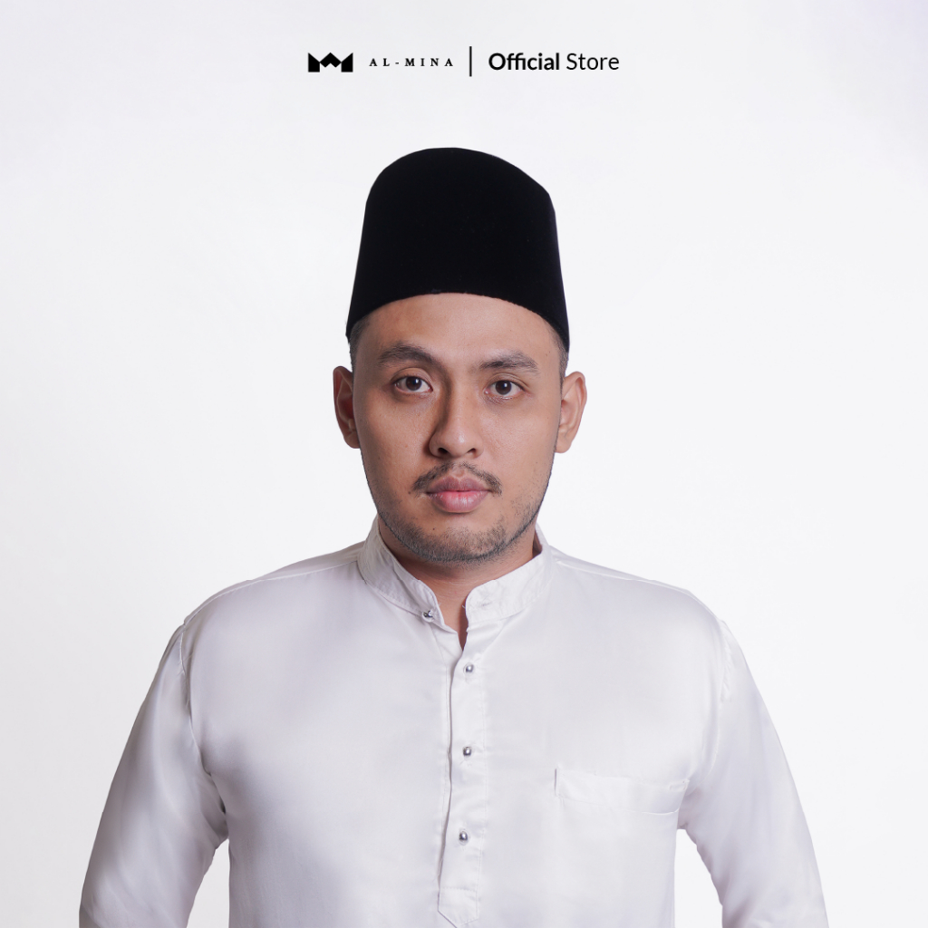 AL-MINA - Songkok Hitam Tinggi 13 Peci Hitam Kopiah Nasional Kualitas Premium Harga Terjangkau