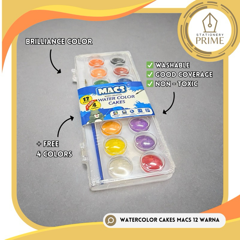 

Cat Air / Water Color Cakes MACS 12 Warna SF6