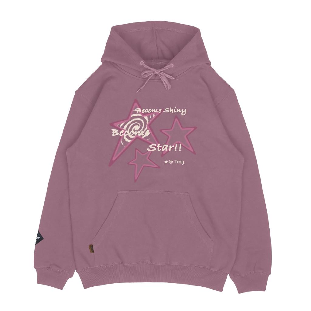 Troy Company Pullover Hoodie Taro Purple Shiny Star - Jaket Jumper Hoodie Ungu Taro KH 3012
