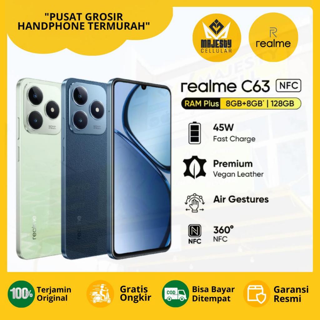 Realme C63 Handphone Termurah RAM Plus +8GB+8GB NFC 128GB