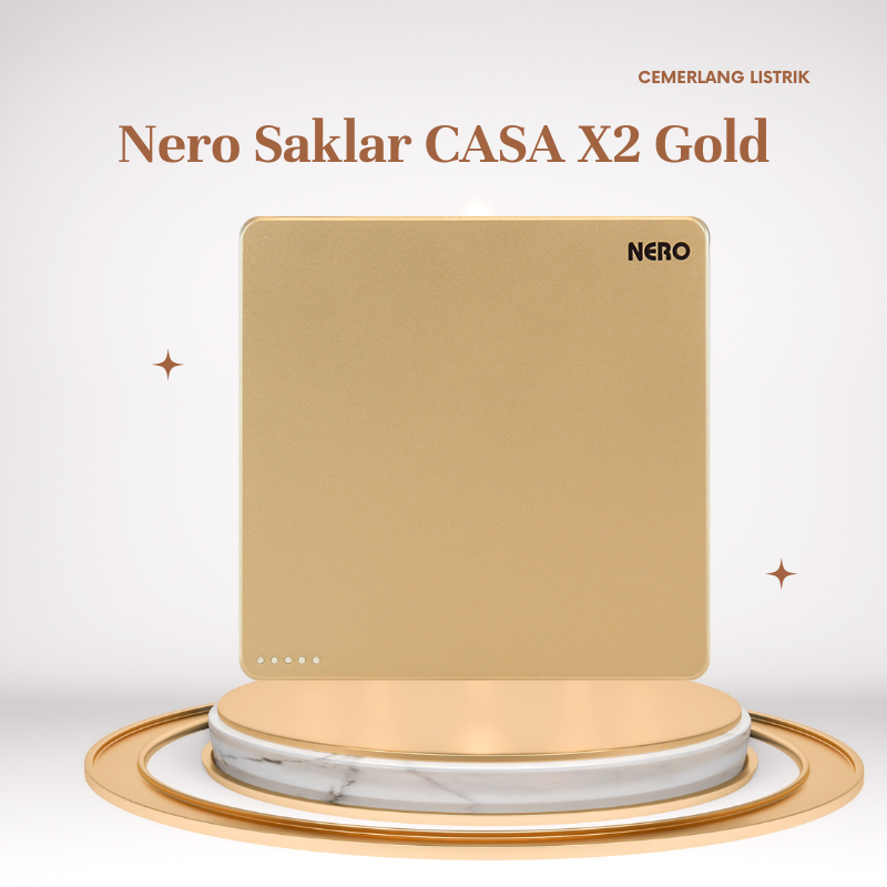 Nero Saklar Engkel Hotel Nero Casa gold - X21012-G / Nero Saklar Hotel Casa X2 Gold