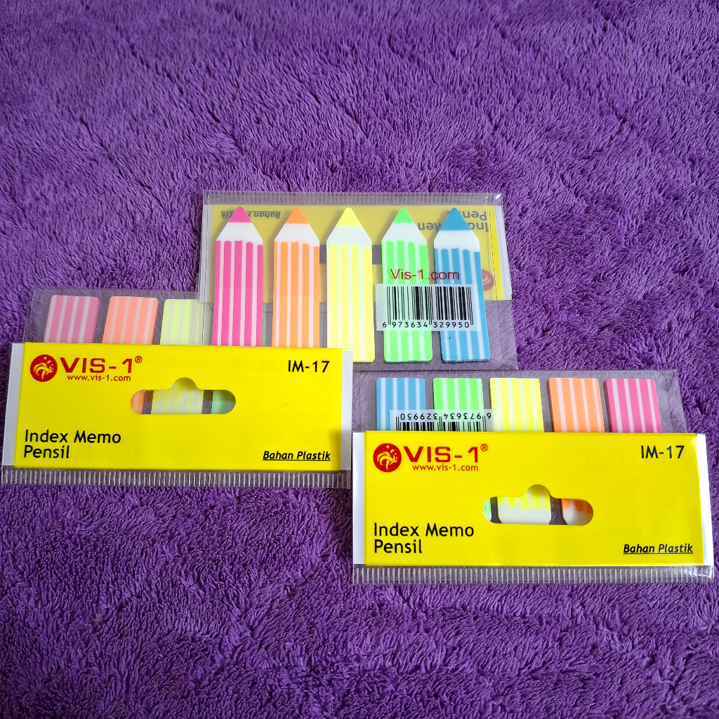 

Pembatas Plastik / Stick Note / INDEX VIS-1 bentuk Pensil IM-17