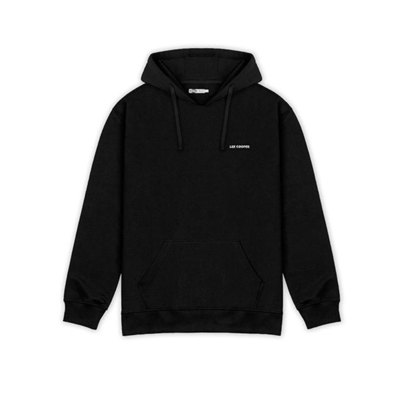 Hoodie Lee Cooper Box Simple Logo Sweater Pria Wanita