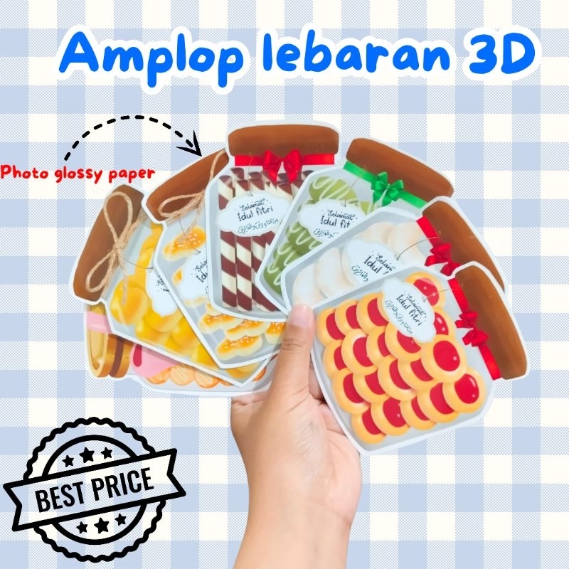 

Amplop 3D snack toples isi 7 pcs bahan glossy premium