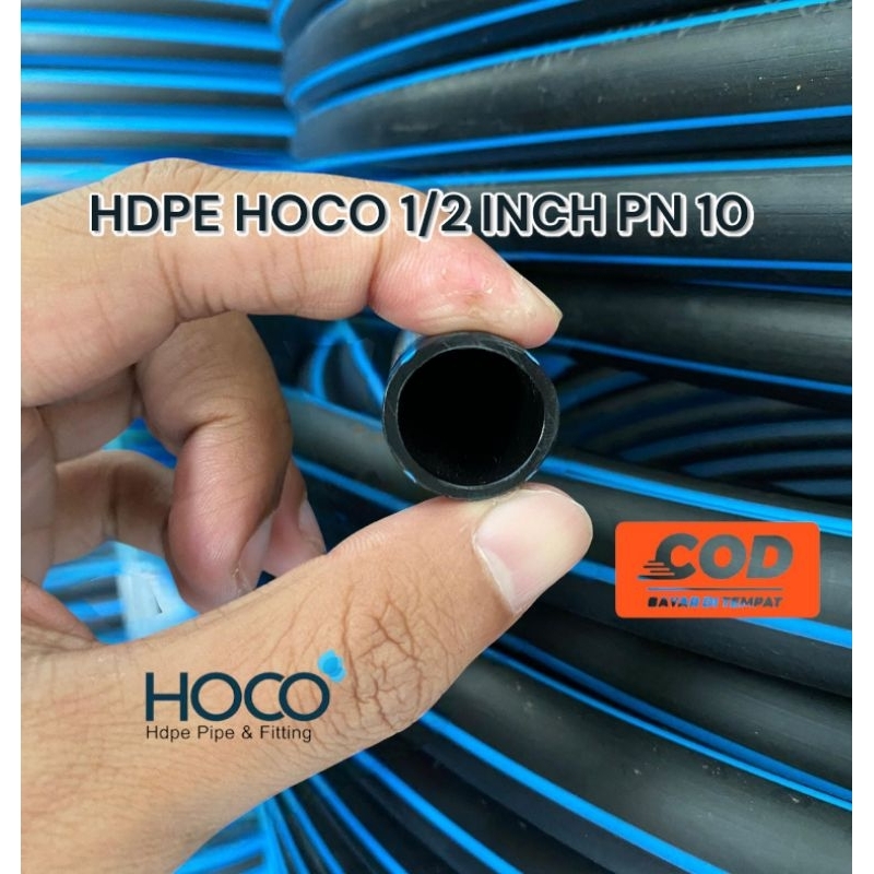 SELANG PIPA HDPE 1/2 inch (20mm) PN 10 PER 50 METER