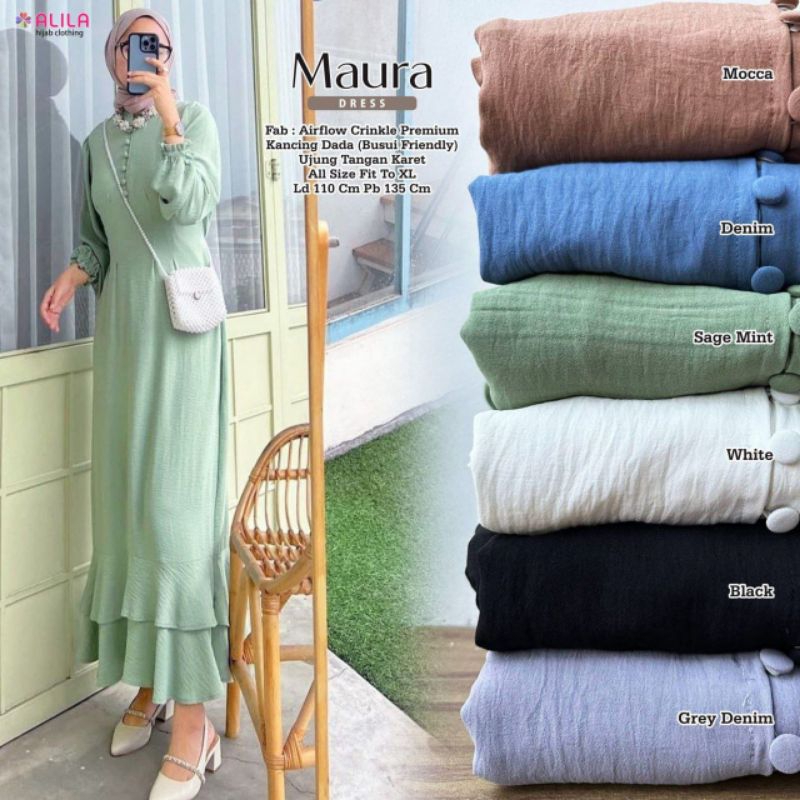 NEW MAURA DRESS LD 110 CRINCLE AIRFLOW PREMIUM BY ALILA