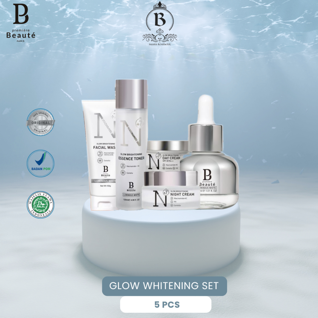 PREMIERE BEAUTE [Whitening 5pcs] Skincare Luminous White Glow Brightening Whitening Set BPOM
