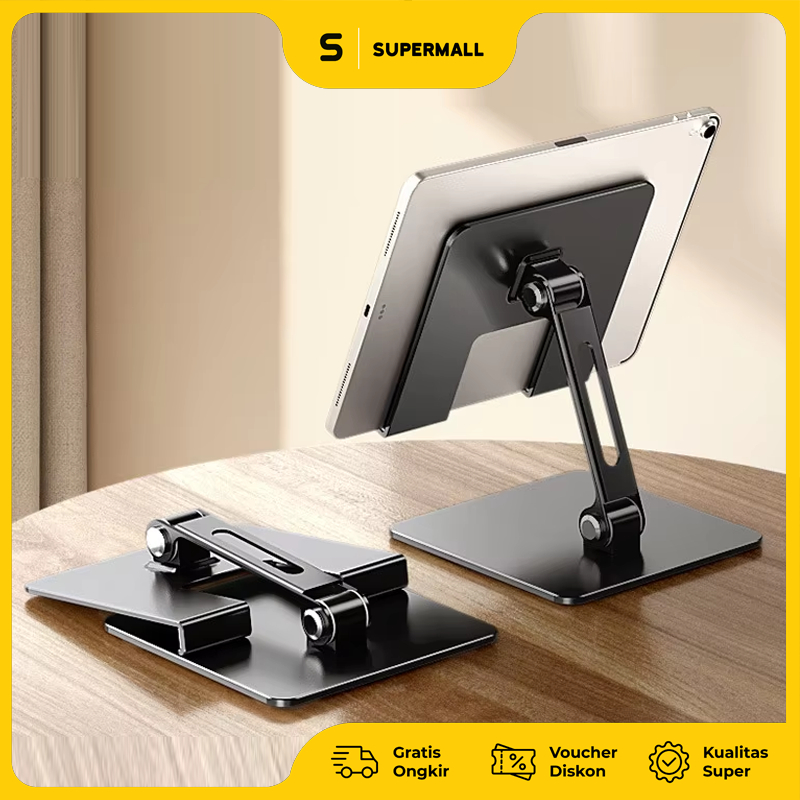 Supermall Tablet Holder Aluminium - Stand Holder HP Tab Ipad Dudukan Tablet POS Kasir