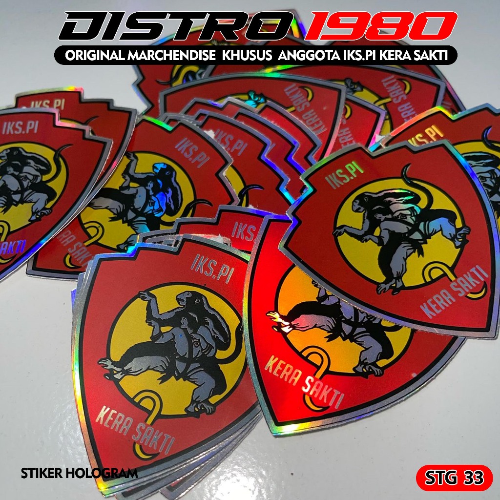 

STIKER IKS.PI KERA SAKTI STG 33 HOLOGRAM VINYL ANTI AIR