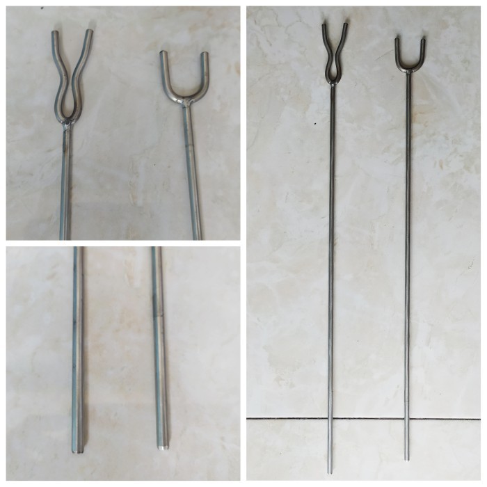 jagrak pancing Cagak joran Pancing Galatama stainless Sepasang model Y dan U