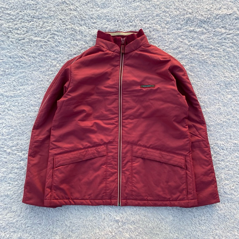 Casual jacket kenzo golf - kenzo vintage jacket - jaket kenzo - kenzo maroon - jaket golf marun - lu