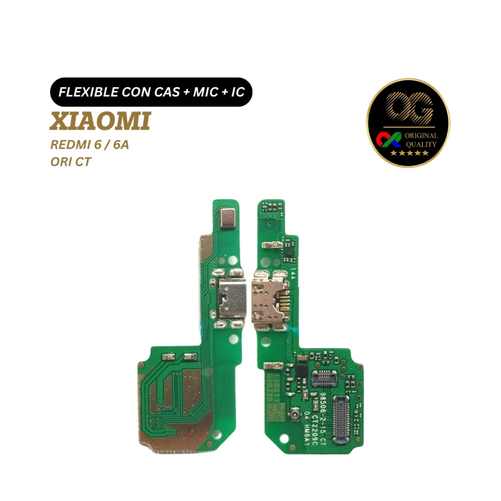 FLEXIBLE CON CAS + MIC + IC XIAOMI REDMI 6 / 6A ORI CT