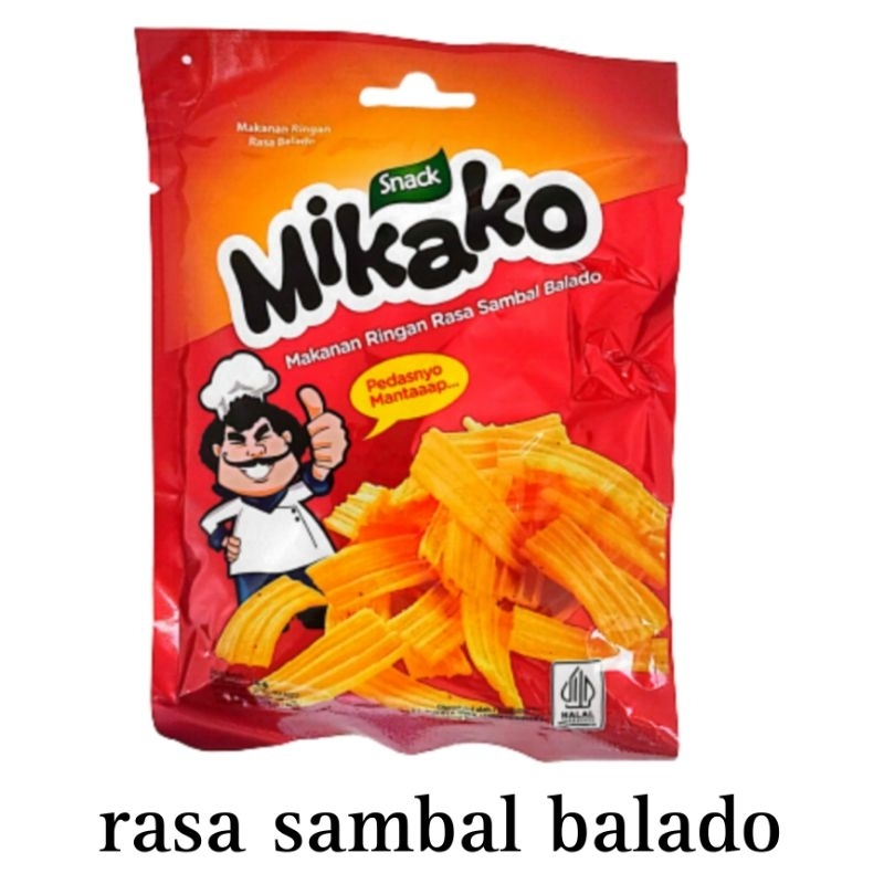 

Mikako 18gr Snack Keripik kripik Aneka Rasa 18gram smoked beef ayam bawang rumput laut sambal balado geprek Sosis bakar