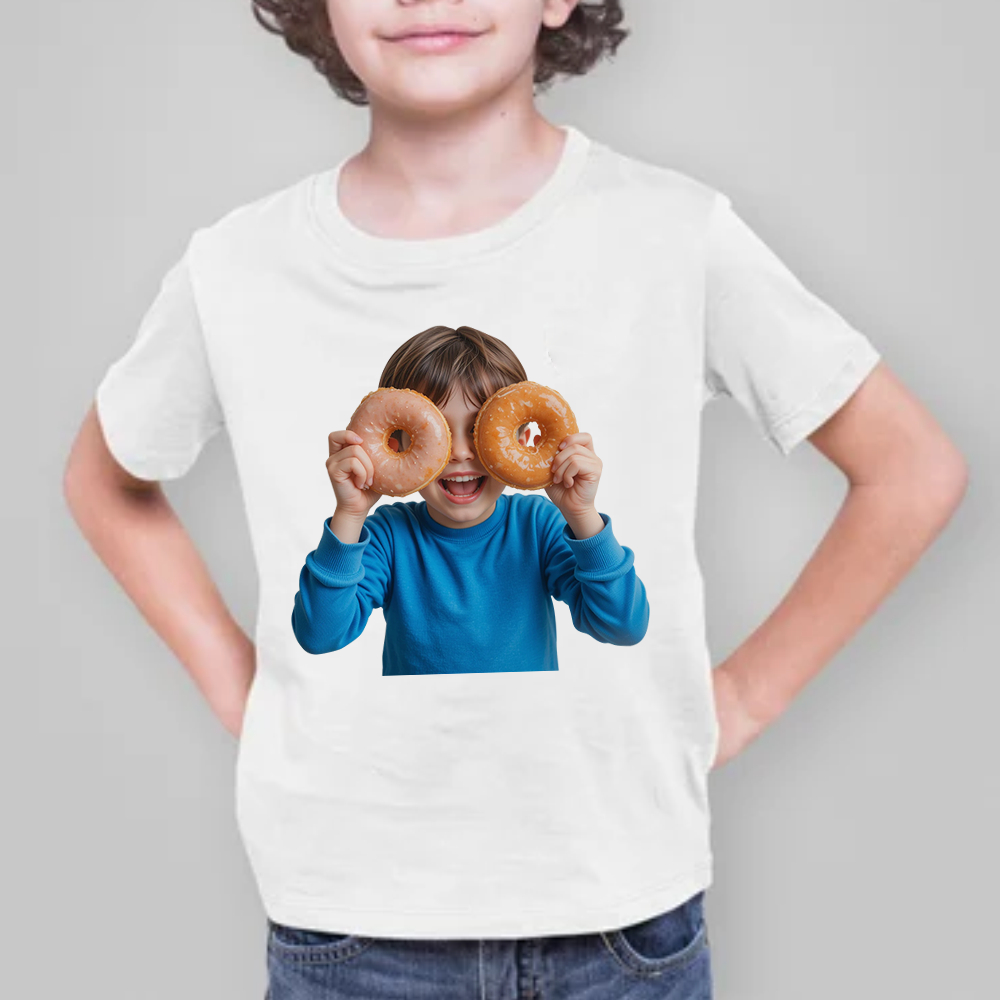 Baju Kaos Anak Unisex Baby Face Donut 1
