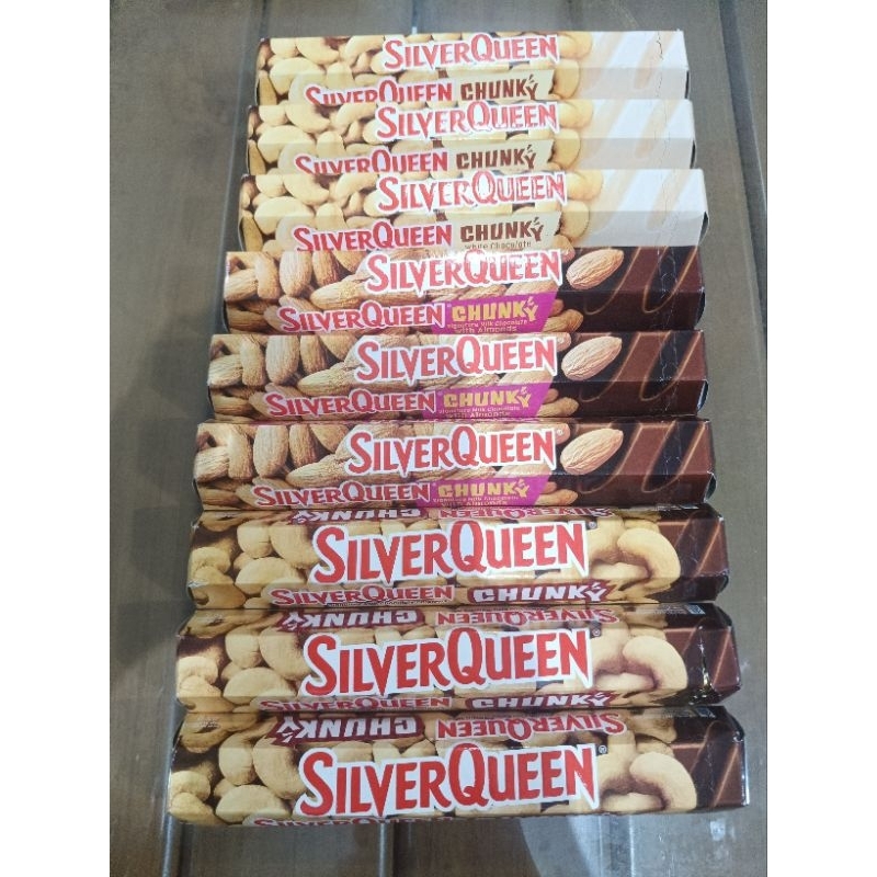 COKELAT SILVERQUEEN VALENTINE 1KG & SILVERQUEEN CHUNKY BAR 85GR 9PCS MIX RASA