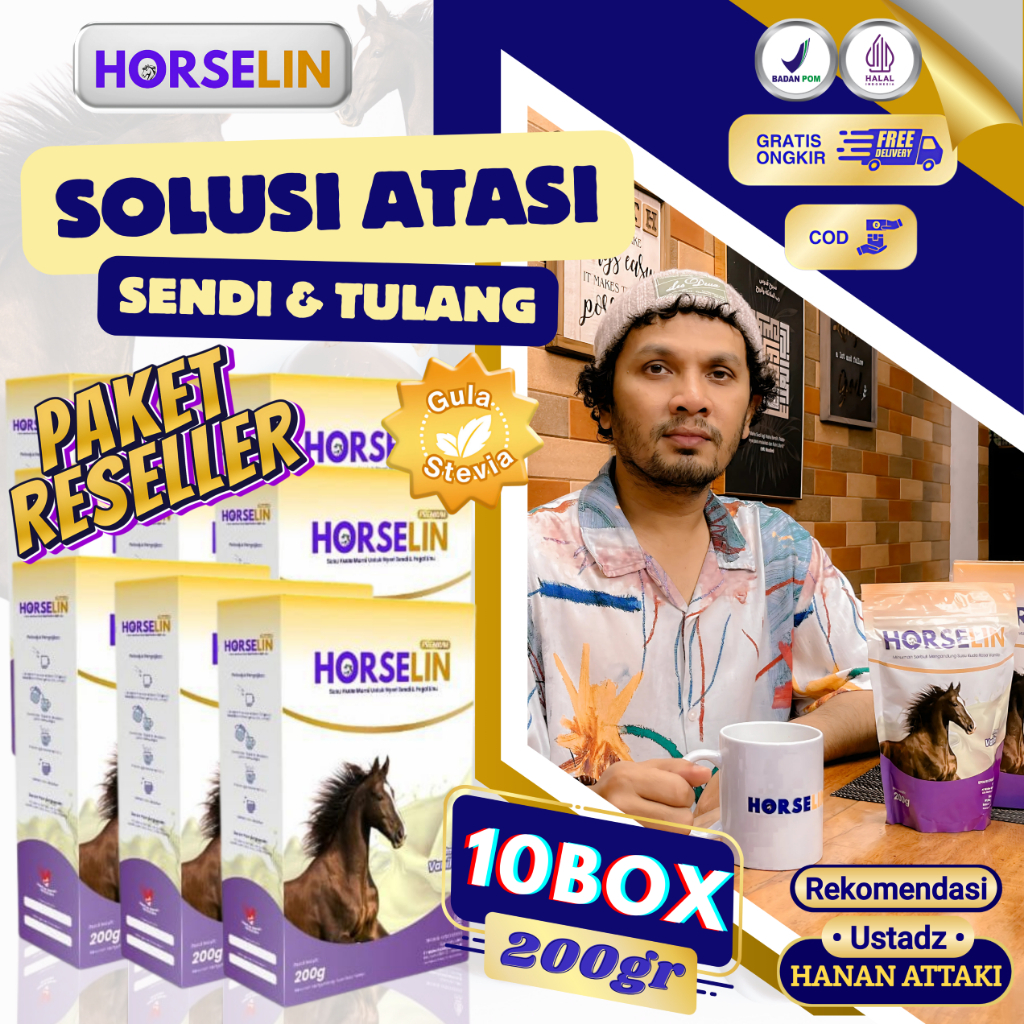 Paket Reseller 10 Box HORSELIN Susu Kuda Liar Asli Sumbawa Original Resmi BPOM 200gr