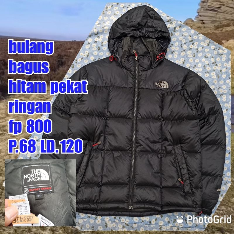 jaket gunung outdoor puffer gelembung tebal winter salju bulang bulu angsa tnf the North face aummit