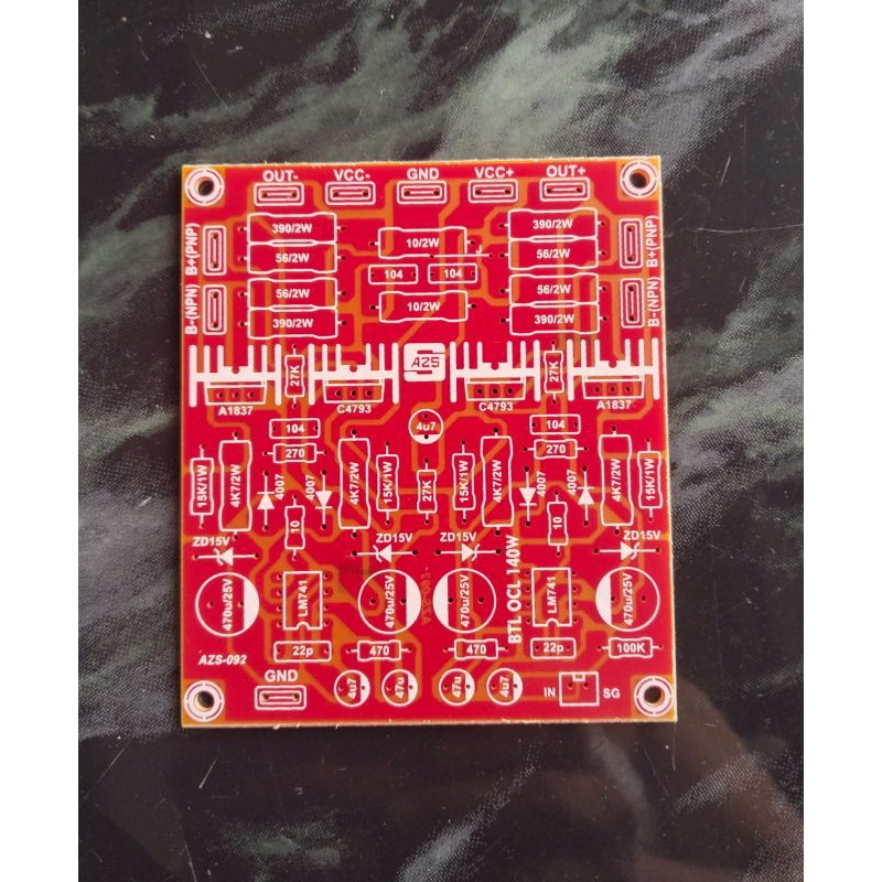 PCB Power Amplifier 140W BTL.