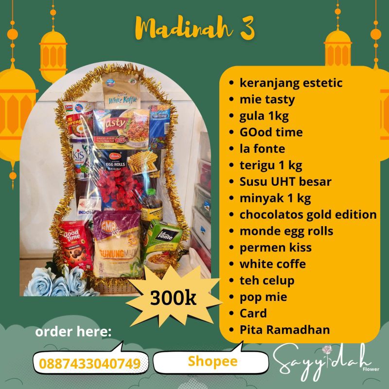 

HAMPERS LEBARAN / PARSEL LEBARAN / BINGKISAN LEBARAN MADINAH 3