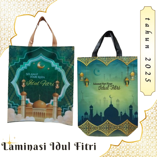 

1 LUSIN (12 pcs) TALI 38x45x8 & HANDLE BOX 30x40x10 LAMINASI IDUL FITRI / Tas Hampers Lebaran Idul Fitri / Tas Sembako
