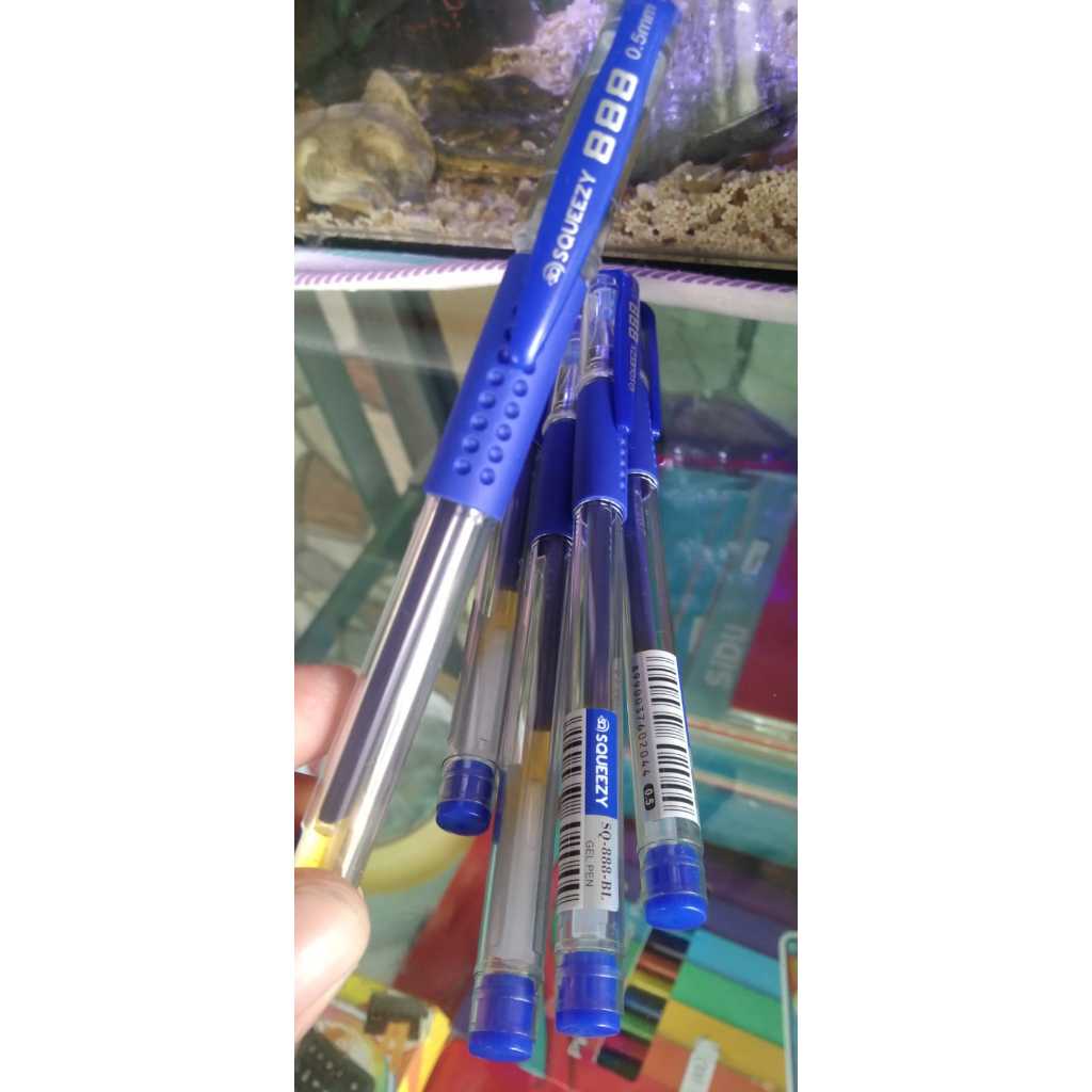 

PULPEN GEL WARNA BIRU/PEN GELSQUEEZY SQ-888BL/PULPEN BIRU/PULPEN