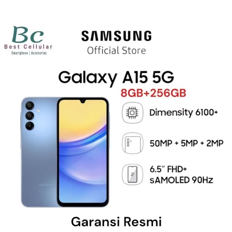 HP SAMSUNG GALAXY A15 5G 8/256 GB - SAMSUNG A15 GARANSI RESMI