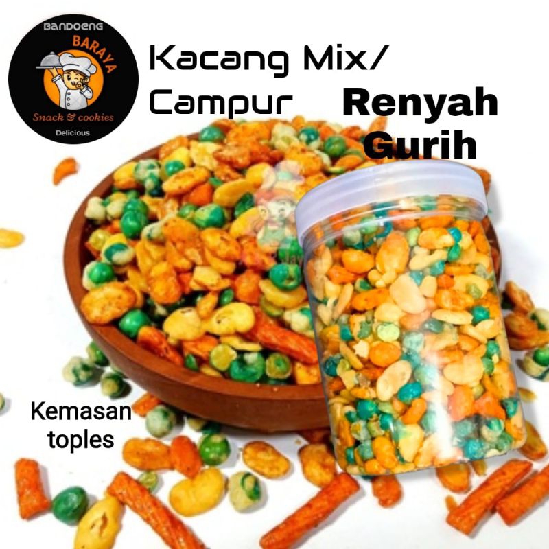 

Kacang Campur Mix Jaipong Kemasan Toples 800ml 1000ml