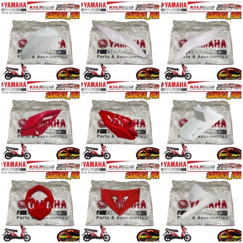 COVER FULL BODY HALUS X-RIDE 115 OLD MERAH PUTIH 2BU ORIGINAL YAMAHA